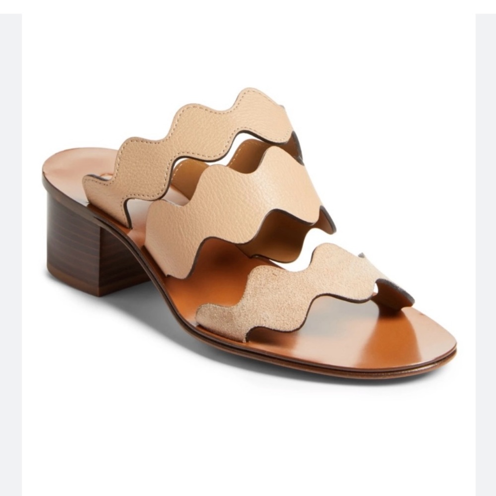 Chloe Lauren Slide Sandal, size 7 US, 38 EU, 2” heel